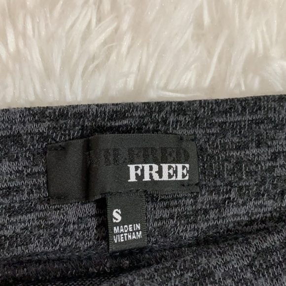 Wilfred Free Heather Grey Asymmetrical Scrunched Pencil Skirt - Picture 5 of 6